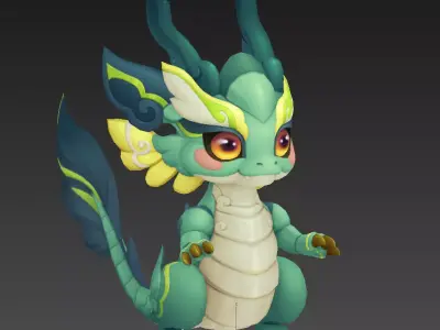 Cartoon version of Xiaolong Low-poly 3D model