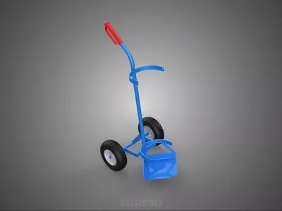 SINGLE HANDLE HAND TRUCK TROLLEY DOLLY CART PALLET TRANSPORT 2 3D model