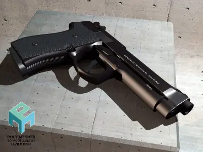 Beretta 9M gun 3D model