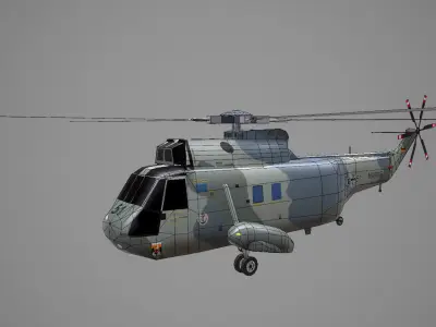 Lowpoly SH-3 Sea King Germany 3D model