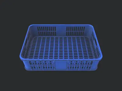 Plastic Basket 01 Low-poly 3D model