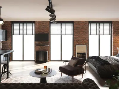 Apartment Interior Scene 01 3D Model 3D model