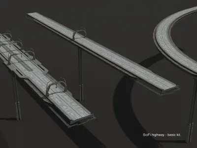 SciFi CITY Kit vol 1 3D model