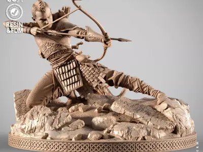 Wicked Video Games Atreus Sculpture 3D print model