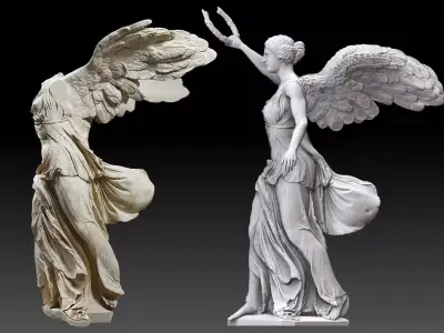 Winged Victory of Samothrace  nike reconstruction 3D print model