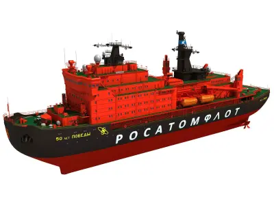  Icebreaker Ship 50 Let Pobedy 3D model