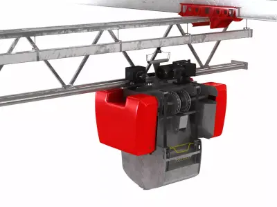 Farm Silage Crane Low-poly 3D model