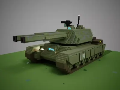 Battle Tank 3D model by maxmandelbrot1