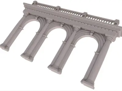 classic Arched doorway 3D model