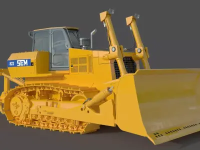  SEM 822 Track Tractor Specs 3D model