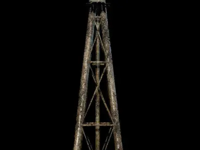 Windmill - PBR - Textured Low-poly 3D model