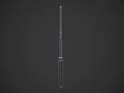 Telescopic Baton Low-poly 3D model
