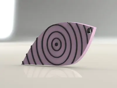 rinnegan keychain main part  Free 3D print model