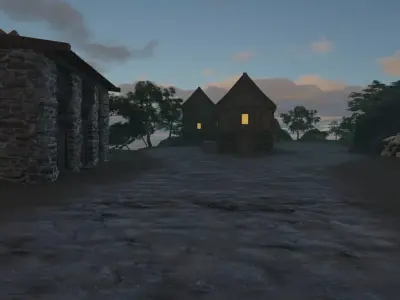 Mystical Mountain Village 3D model