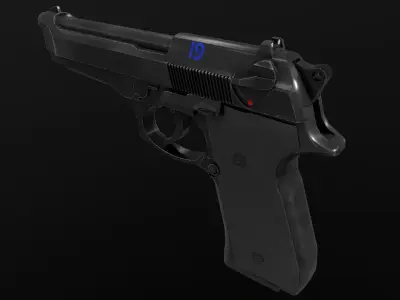 Beretta 92 Low-poly 3D model