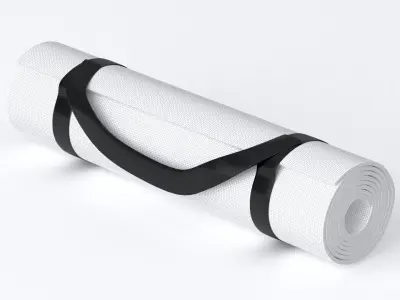 Yoga Mat White 3D model