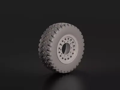 Military truck wheel 3 3D model