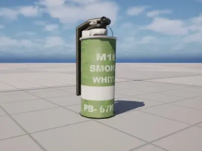 Smoke Grenade Low-poly 3D model shop