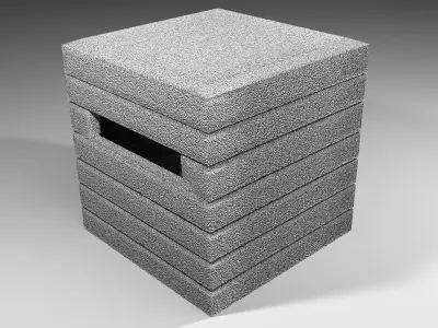 Concrete Bunker 3 3D model