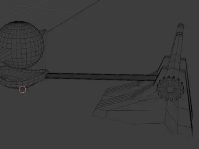 Catapult Animation Free low-poly 3D model