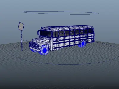 Old Schoolbus 3D model