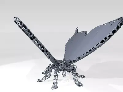 Butterfly Voronoi 3D model