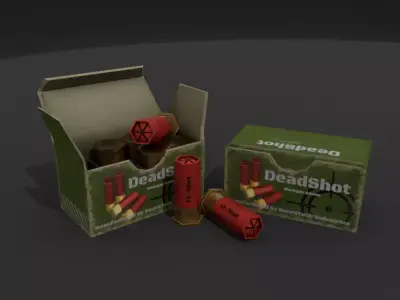 Shotgun Ammo Box Game Ready Low-poly 3D model