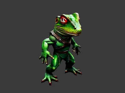 Iguana Man Low-poly 3D model buy