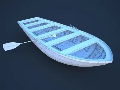 boat  ship Low-poly 3D model