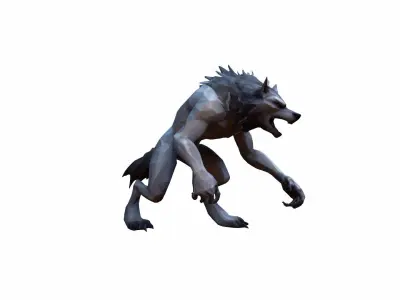  3d Mode Terrifying Werewolf In The Forest 3D model purchase