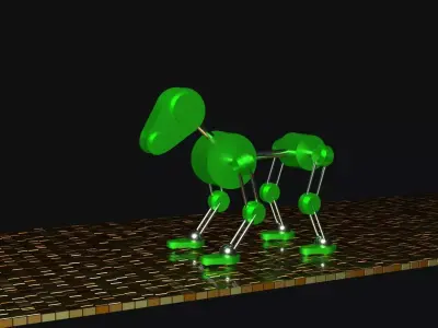 robot-dog animation Low-poly 3D model
