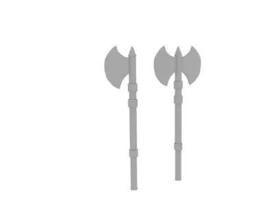 Axe Battle Free Free low-poly 3D model