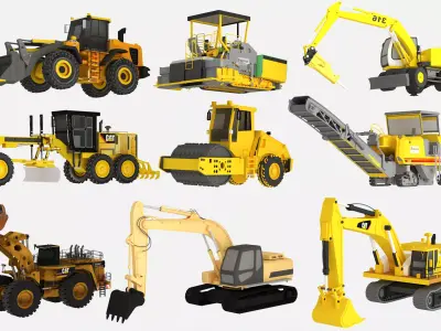 Large construction vehicles-agricultural machinery 3D model purchase