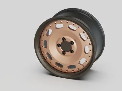 wheel rims car sport turnable 3D model