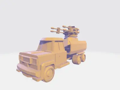 War Truck  Low-poly 3D model