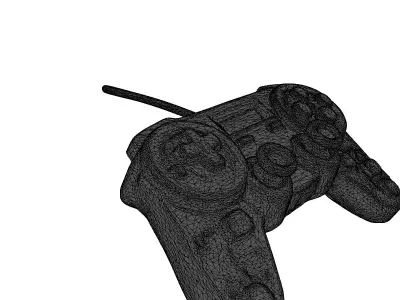 SciFi Translucent Wired Game Controller 3D model