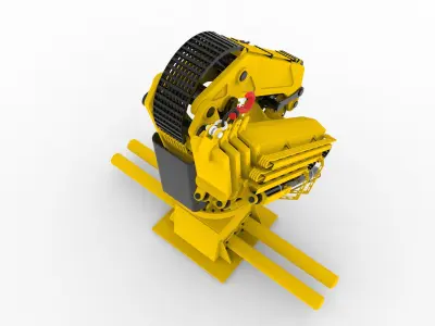 Foldable Boom Crane 3D model