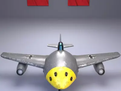 ME 262 VERSION CARTOON Low-poly 3D model