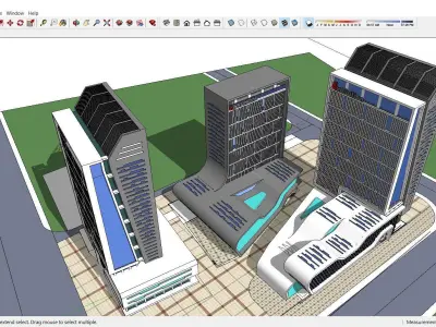 Sketchup Commercial Complex K10 3D model
