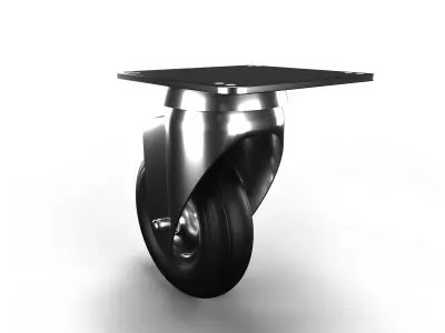 Swivel Rubber Wheel 3D model