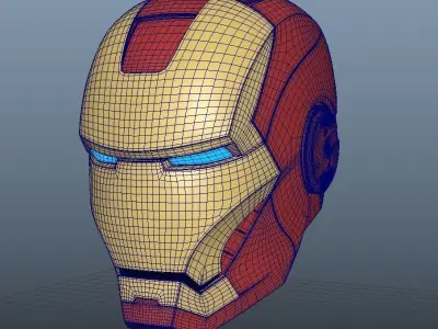 ironman Marvel super hero Helmet realistic highpoly metaverse 3D model