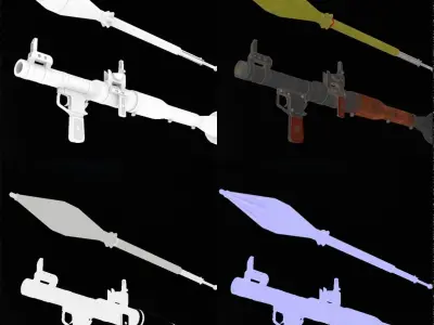 RPG-7 Low-poly 3D model