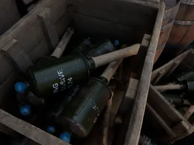 German M24 Stick Grenade 3D model