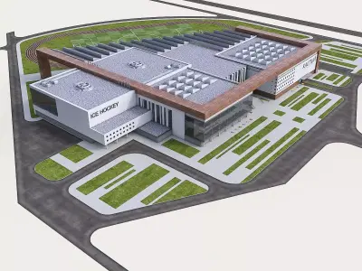 Sports Complex 02  Low-poly 3D model
