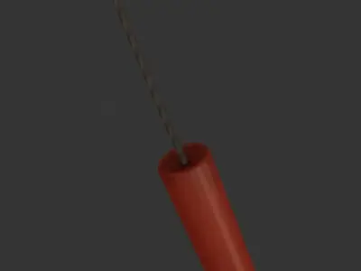 Single Dynamite PBR Low-poly 3D model