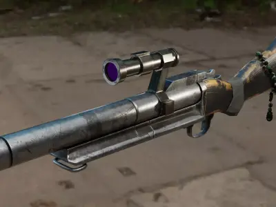 M79 GRENADE LAUNCHER LOW POLY Low-poly 3D model purchase