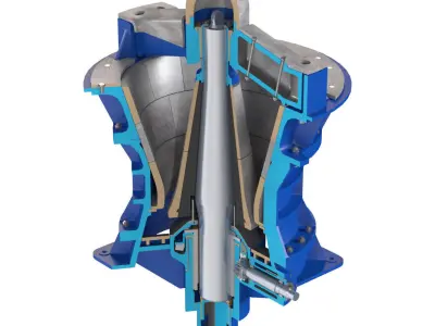 Gyratory Crusher Low-poly 3D model