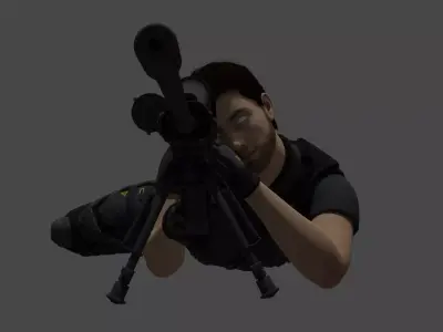 Sniper Free low-poly 3D model