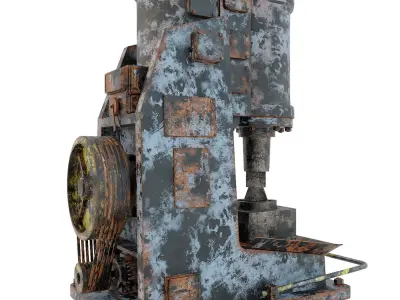 Industrial machine tool - MA4129 Rusty forging hammer 3D model