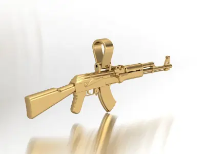 Ak 47 gun pendant  3D print model